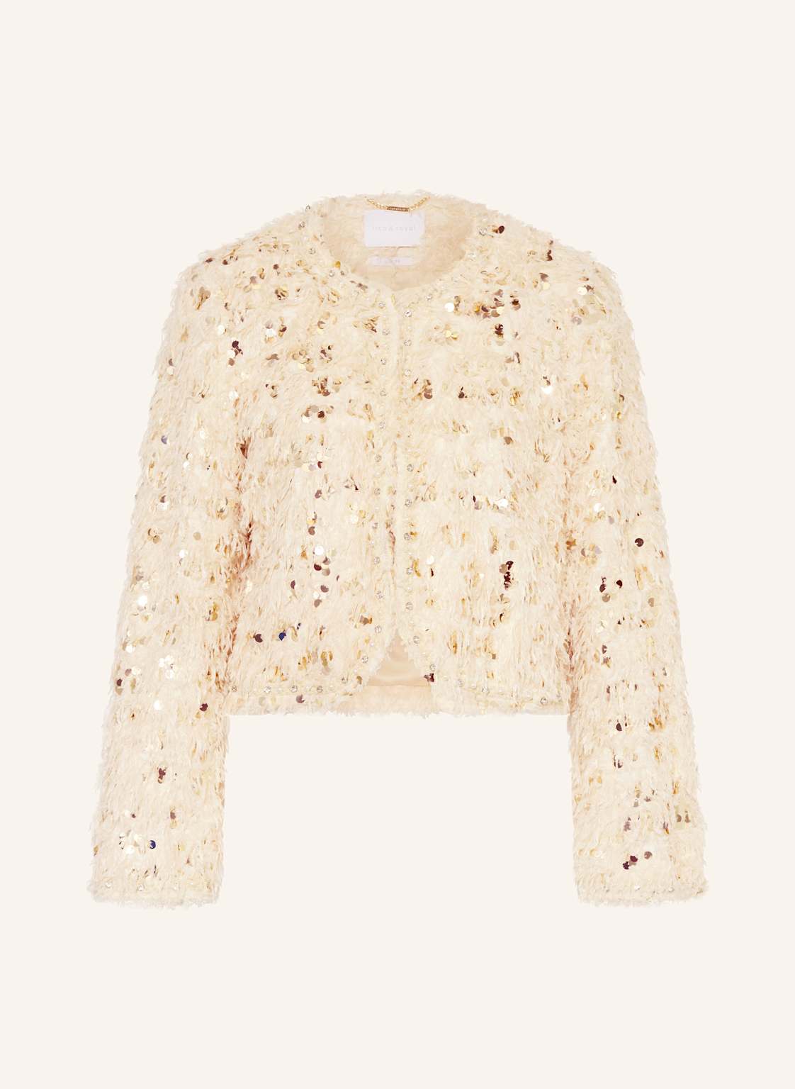 Rich & Royal Kastenjacke Mit Pailletten Und Schmucksteinen gold von Rich & Royal