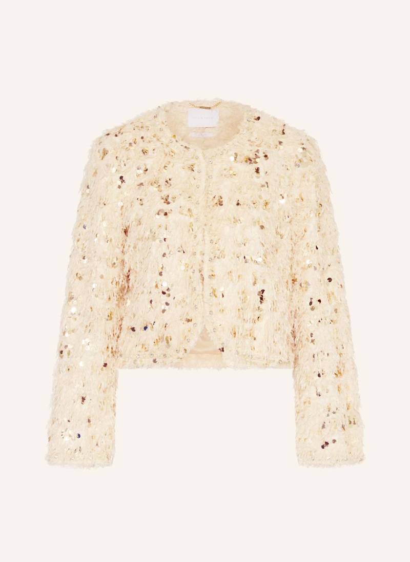 Rich & Royal Kastenjacke Mit Pailletten Und Schmucksteinen gold von Rich & Royal