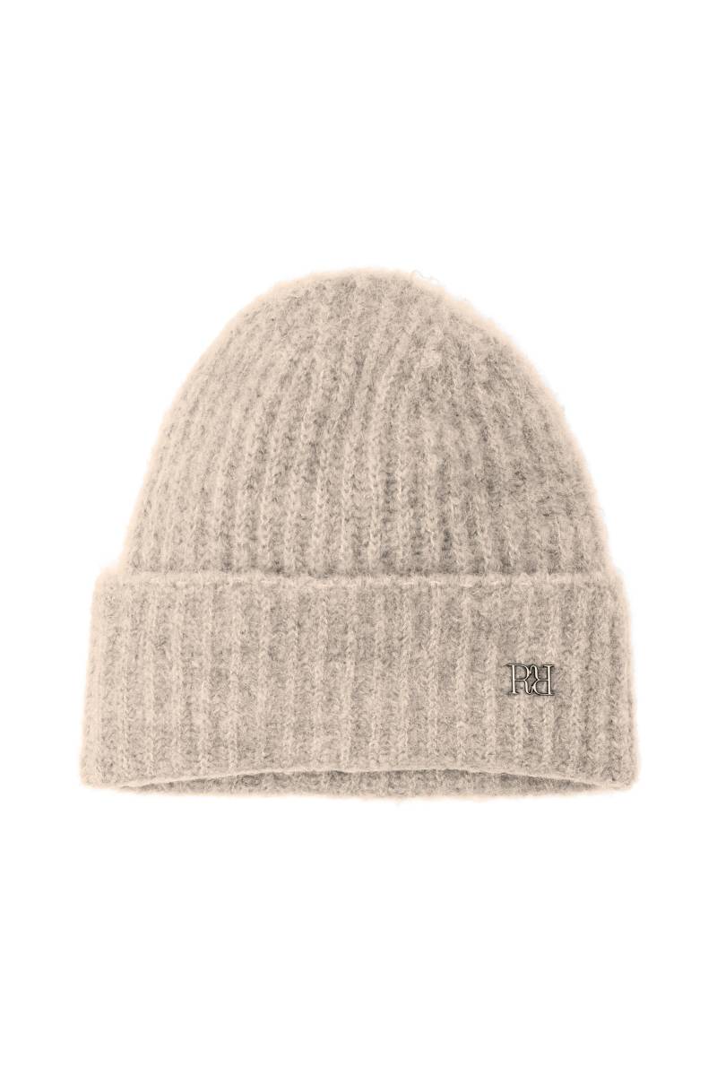 Rich & Royal - Knitted Logo Beanie caffee latte - Gr. - 1 von Rich & Royal