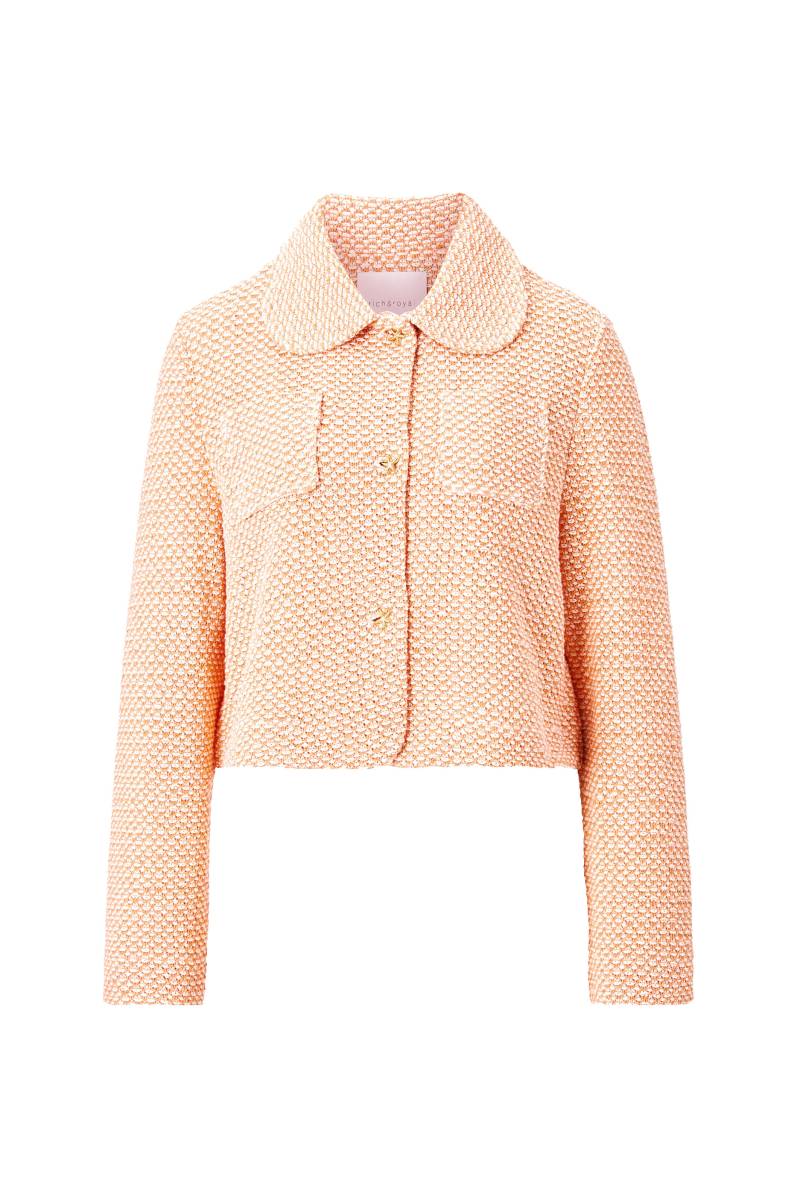 Rich & Royal - Knittet jacket recycled apricot peach - Gr. - XL von Rich & Royal