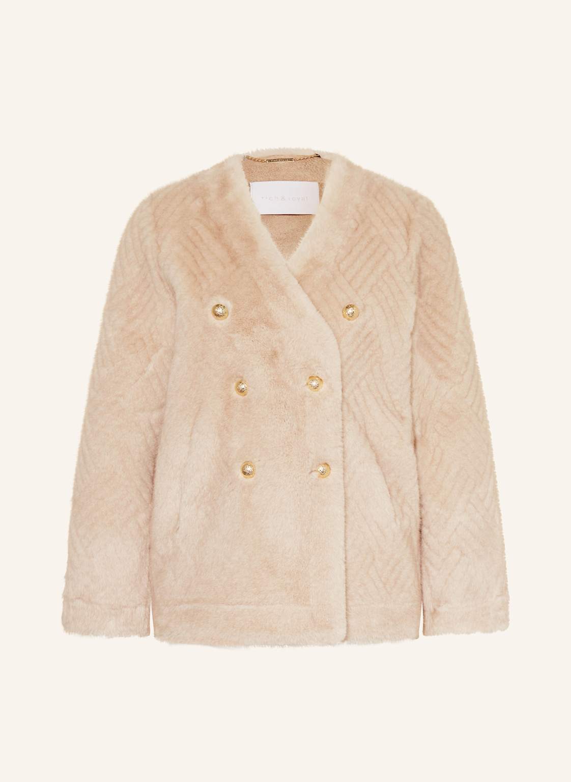 Rich & Royal Kunstpelz-Jacke beige von Rich & Royal