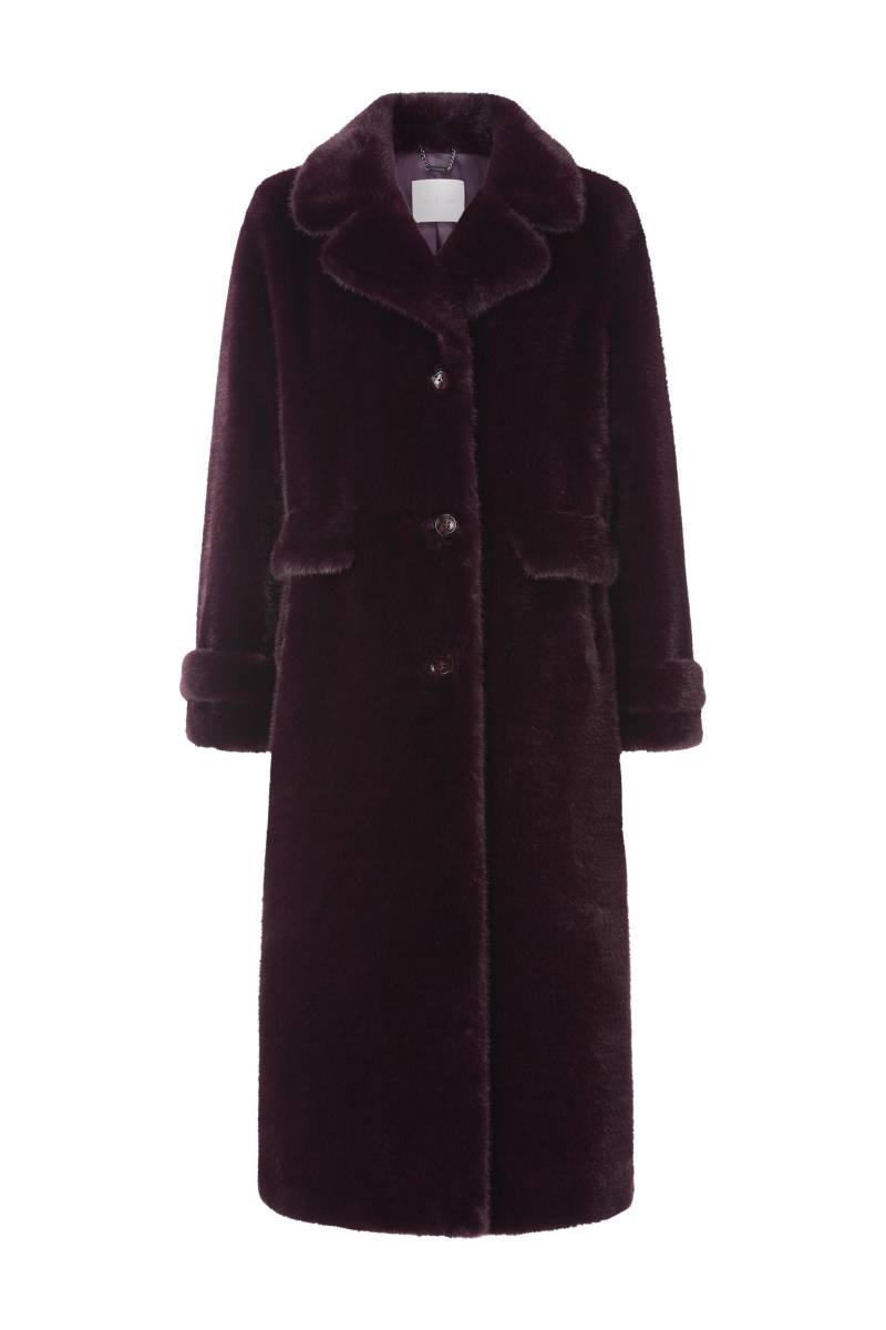 Rich & Royal - Long Faux Fur Coat ruby glow - Gr. - 42 von Rich & Royal