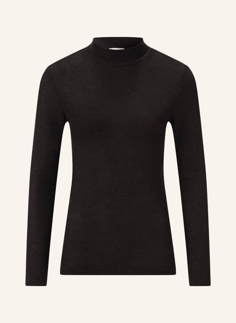 Rich & Royal Longsleeve Mit Glitzergarn schwarz von Rich & Royal