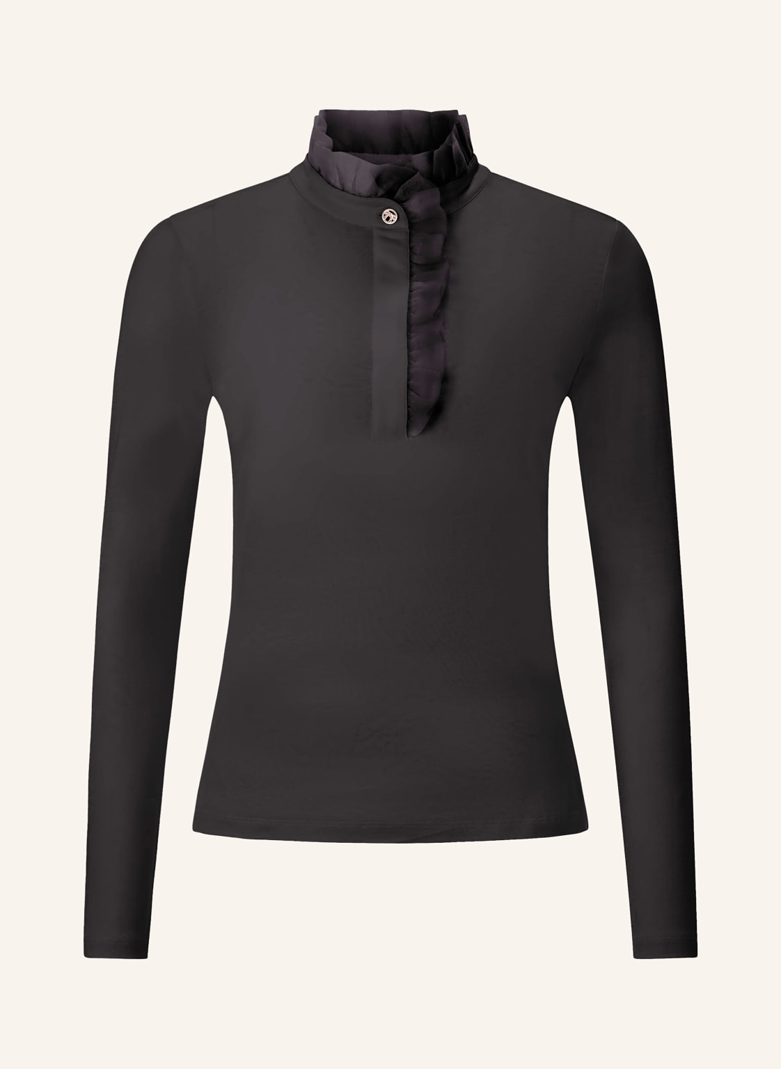 Rich & Royal Longsleeve Mit Rüschen schwarz von Rich & Royal