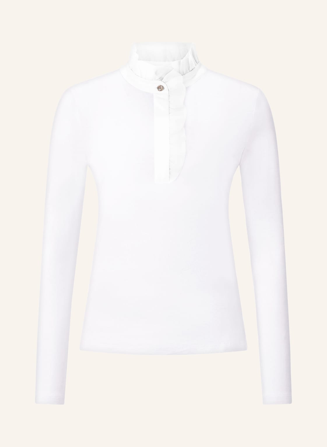 Rich & Royal Longsleeve Mit Rüschen weiss von Rich & Royal