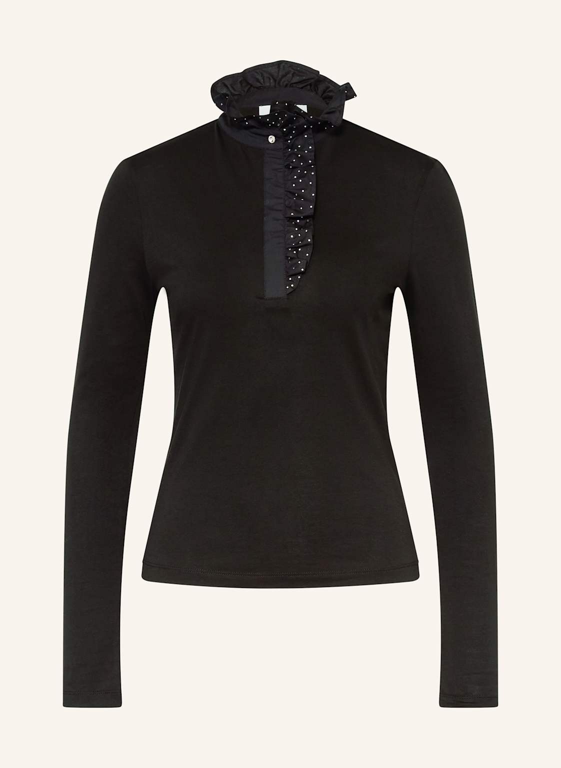 Rich & Royal Longsleeve Mit Schmucksteinen schwarz von Rich & Royal