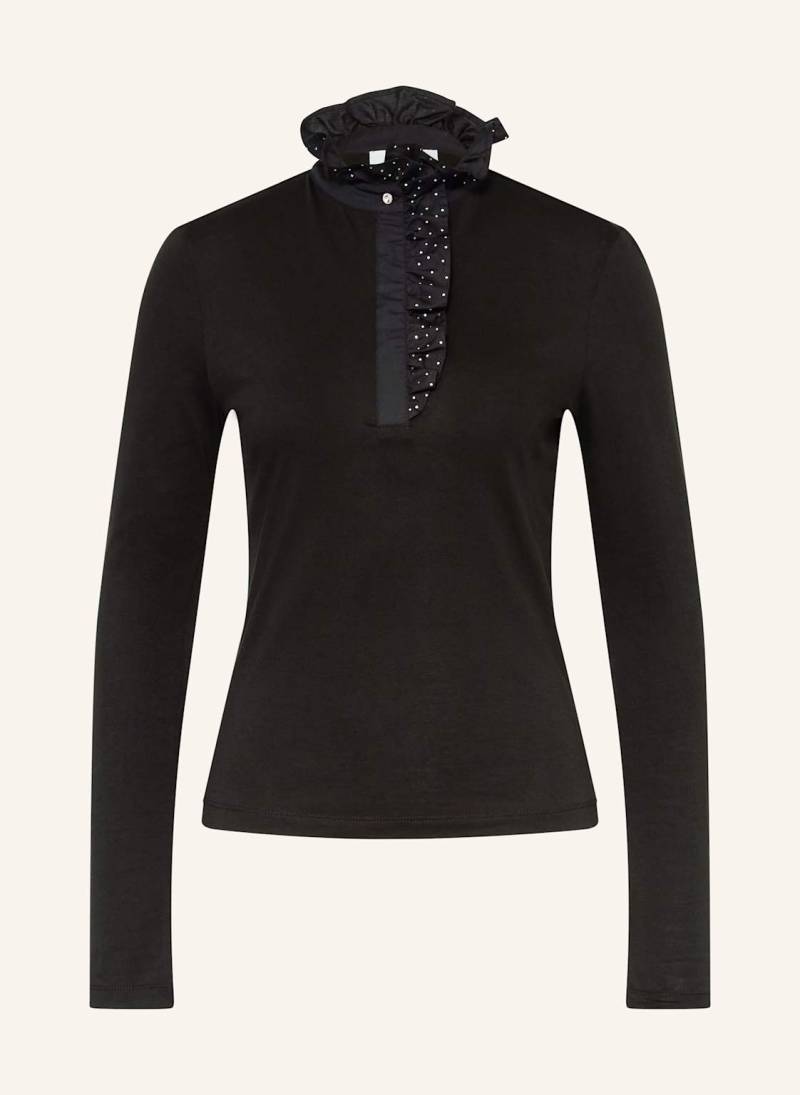 Rich & Royal Longsleeve Mit Schmucksteinen schwarz von Rich & Royal