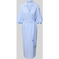 Rich & Royal Midikleid mit Bindegürtel in Blau, Größe 42 von Rich & Royal