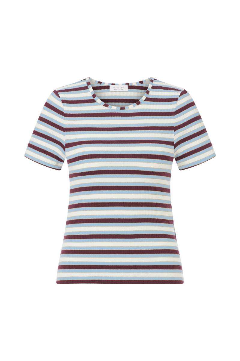 Rich & Royal - Multicolor Rib Shirt ruby glow - Gr. - S von Rich & Royal