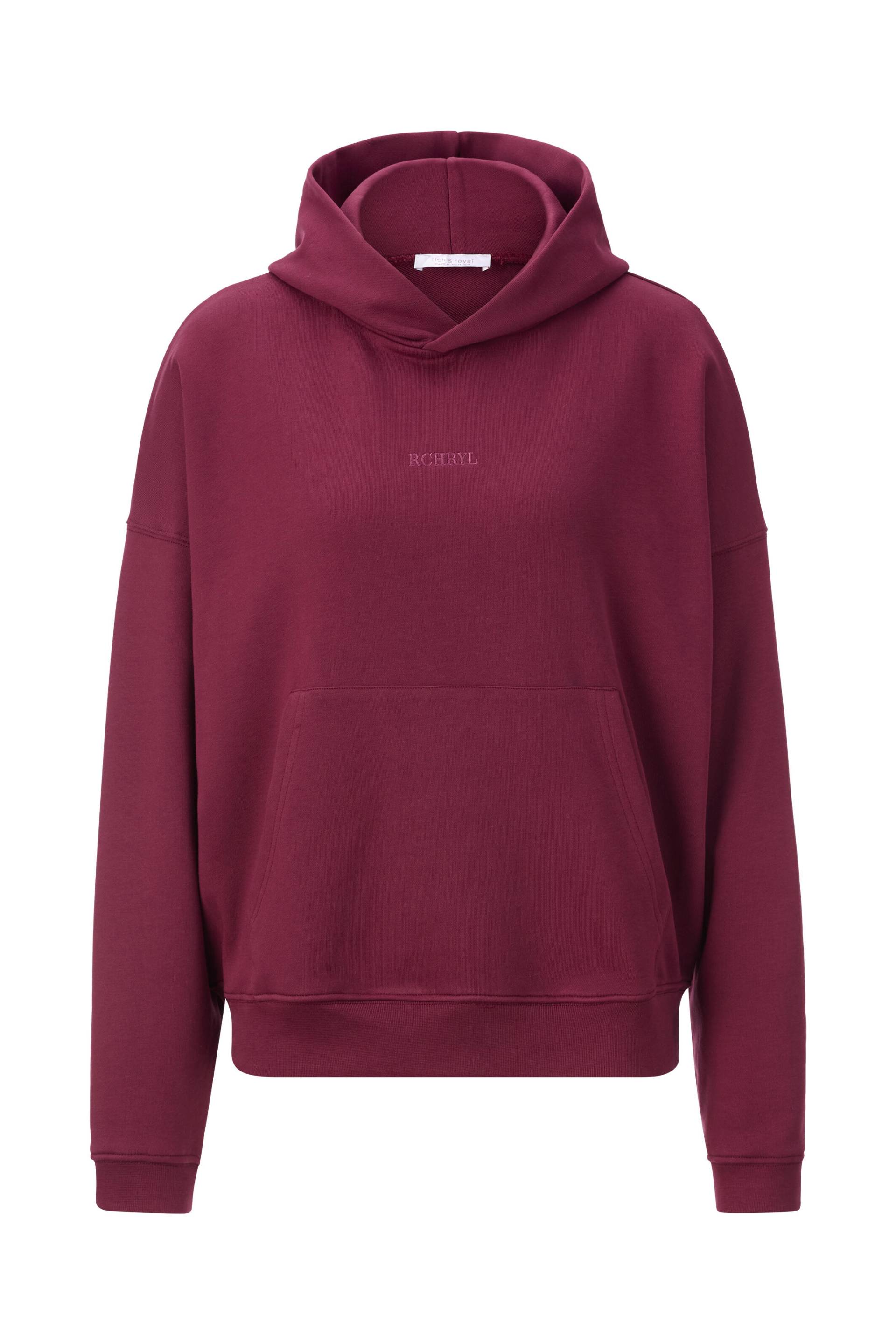 Rich & Royal - O Hoodie ruby glow - Gr. - L von Rich & Royal