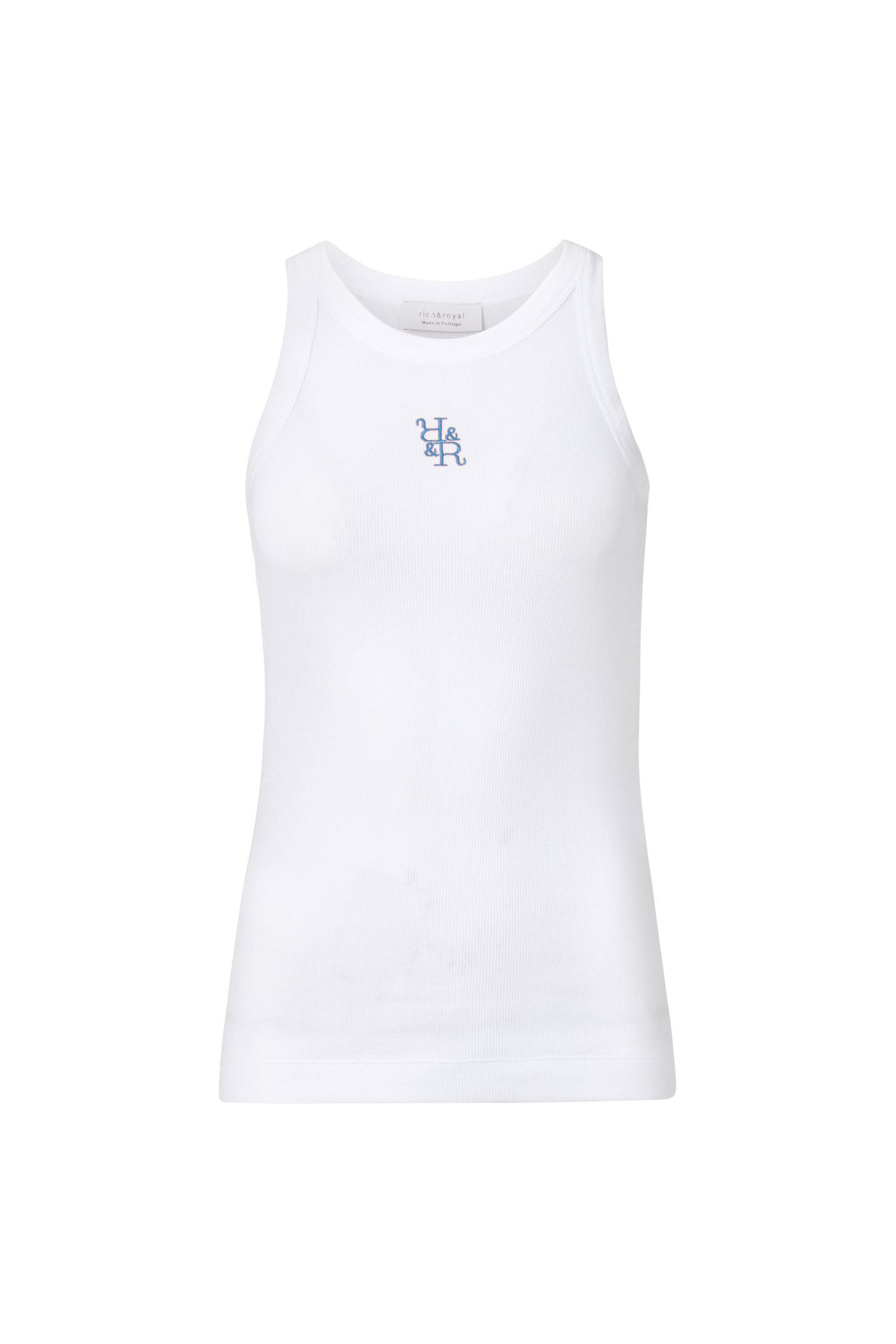 Rich & Royal - Organic Rib Top Branded white - Gr. - L von Rich & Royal