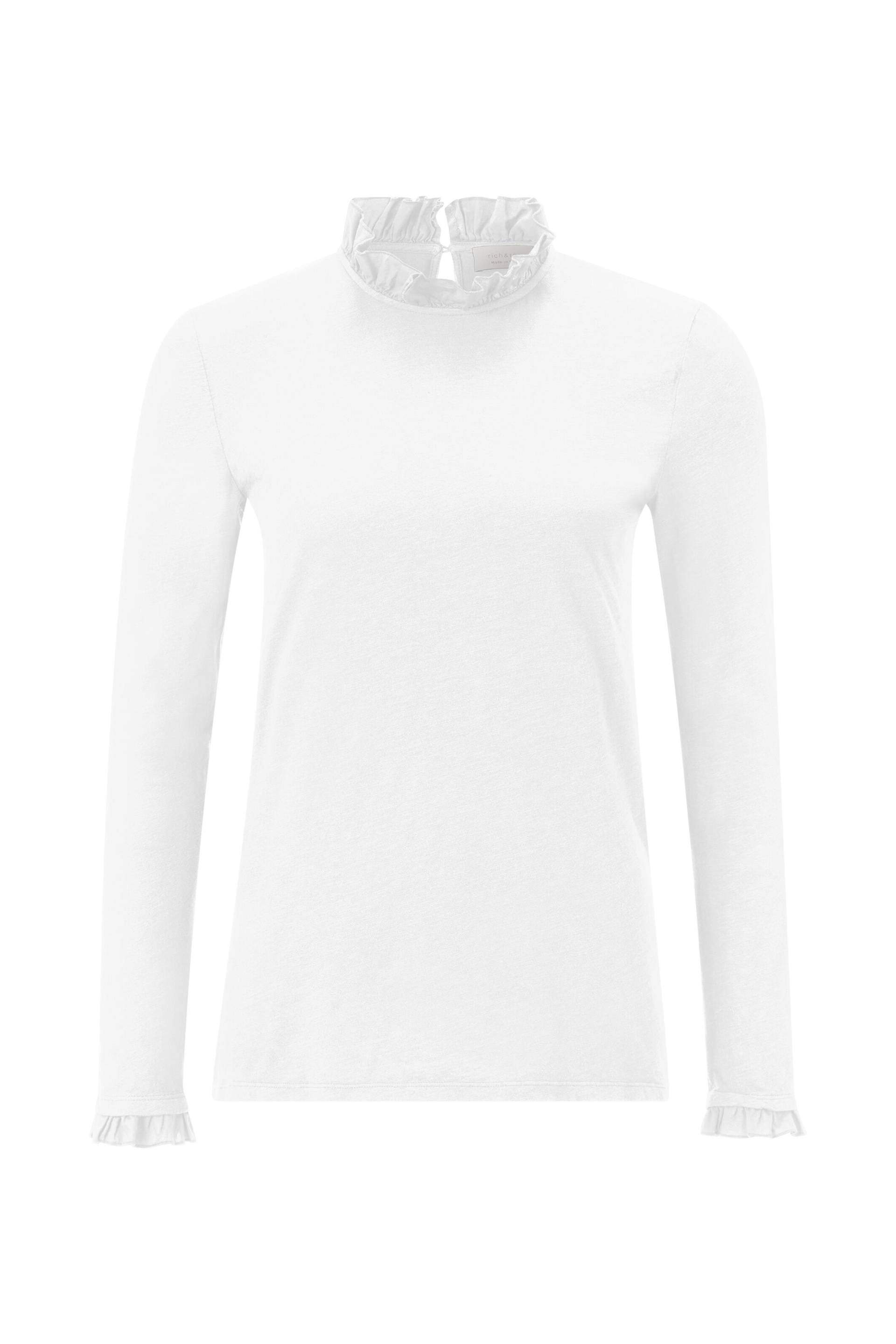 Rich & Royal - Organic Slub Frill Longsleeve white - Gr. - L von Rich & Royal
