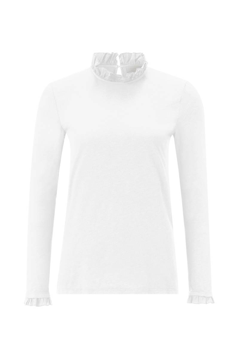 Rich & Royal - Organic Slub Frill Longsleeve white - Gr. - XS von Rich & Royal