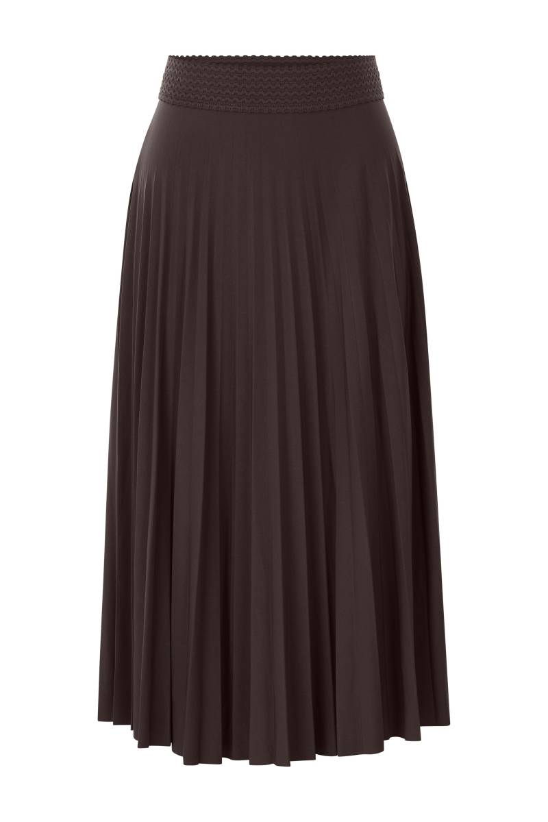 Rich & Royal - Plissee Skirt Recycled dark chocolate - Gr. - 42 von Rich & Royal