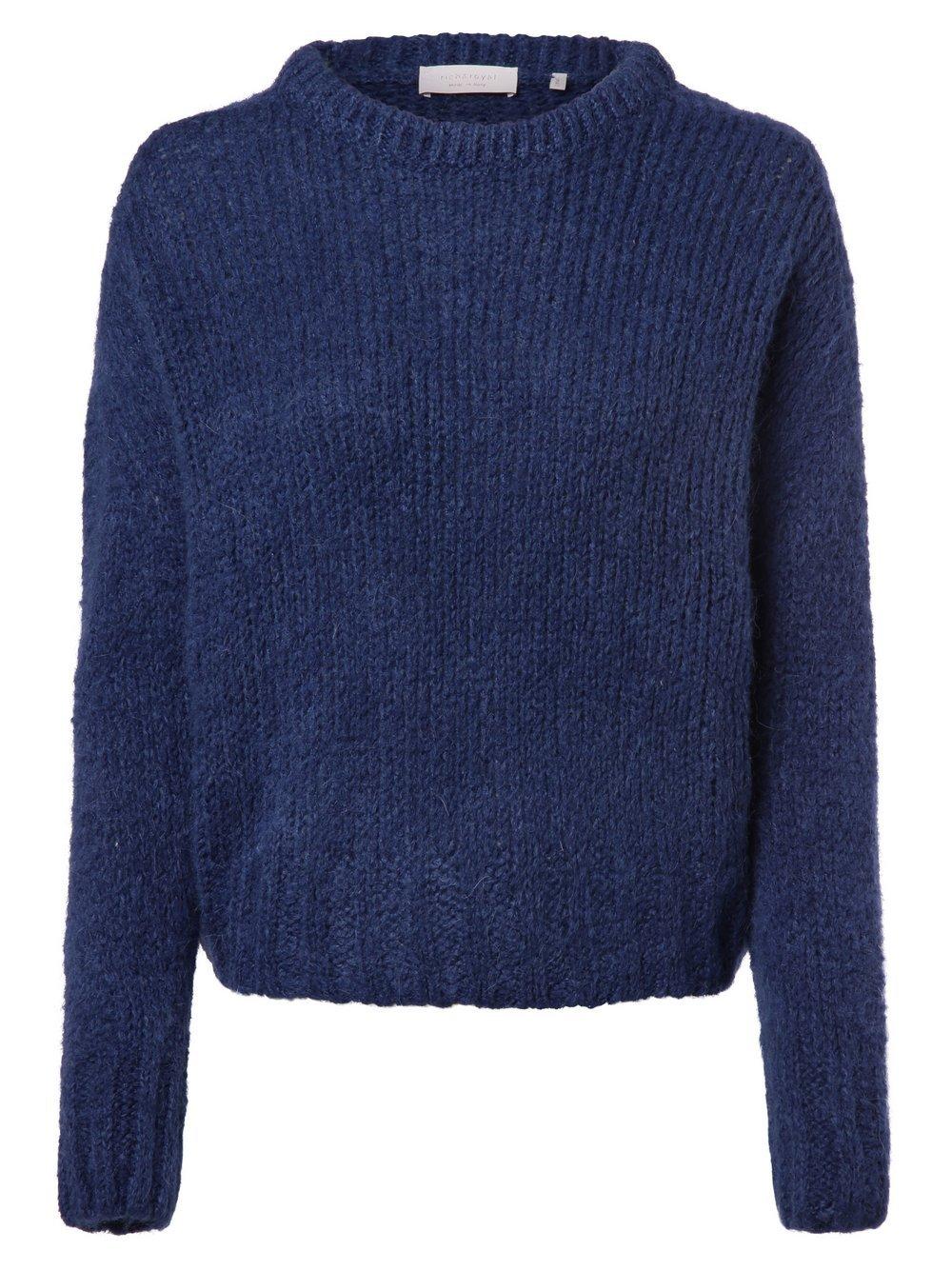 Rich & Royal Pullover mit Mohair-Anteil Damen Wolle Rundhals, blau von Rich & Royal