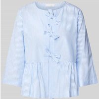 Rich & Royal Regular Fit Bluse mit 3/4-Arm in Blau, Größe 40 von Rich & Royal
