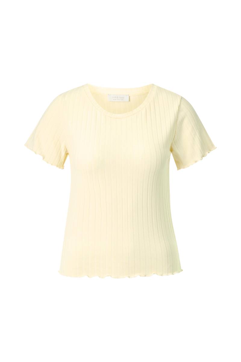 Rich & Royal - Rib T-Shirt light vanilla - Gr. - M von Rich & Royal