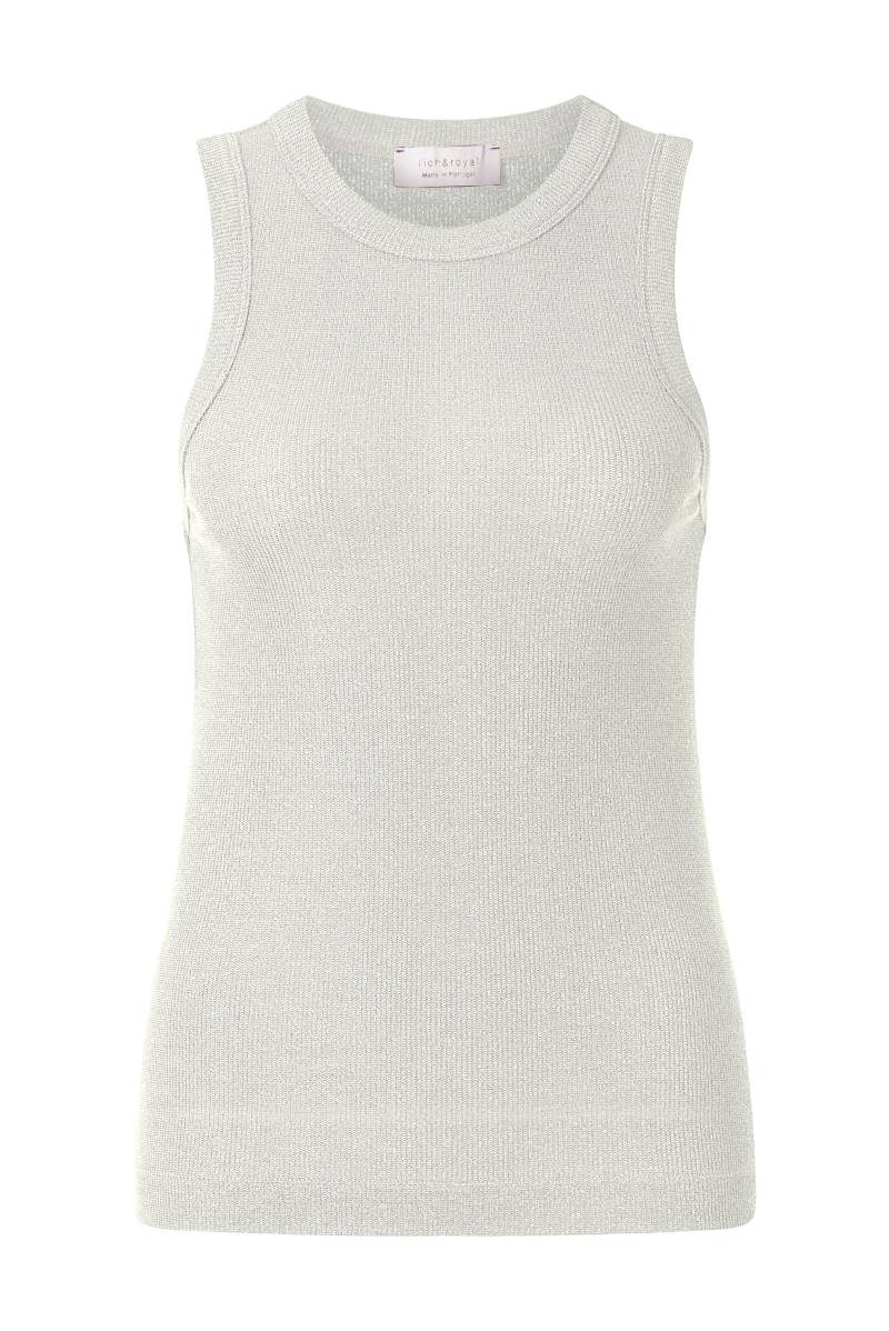 Rich & Royal - Rib Top pearl white - Gr. - L von Rich & Royal