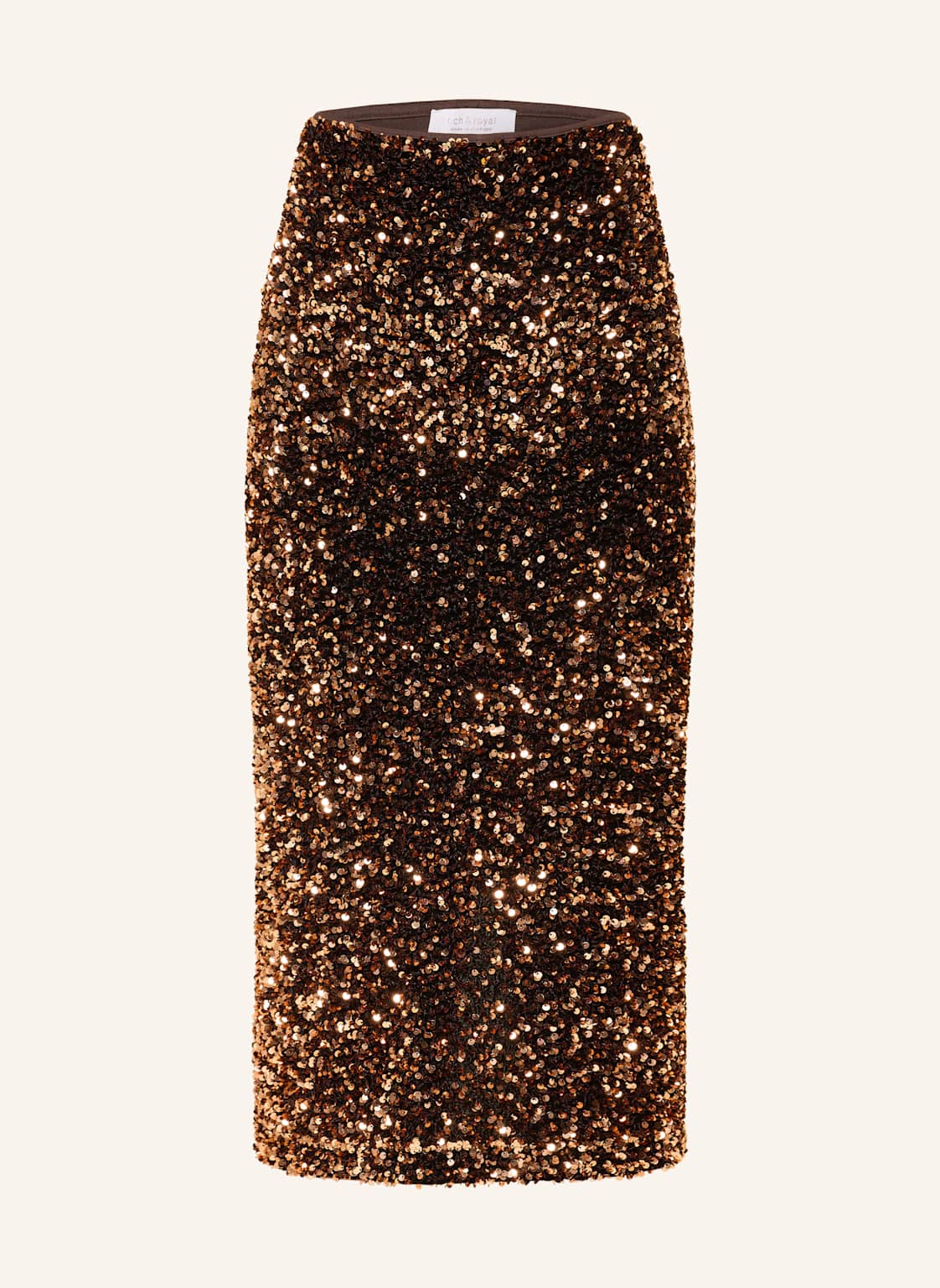 Rich & Royal Samtrock Mit Pailletten braun von Rich & Royal
