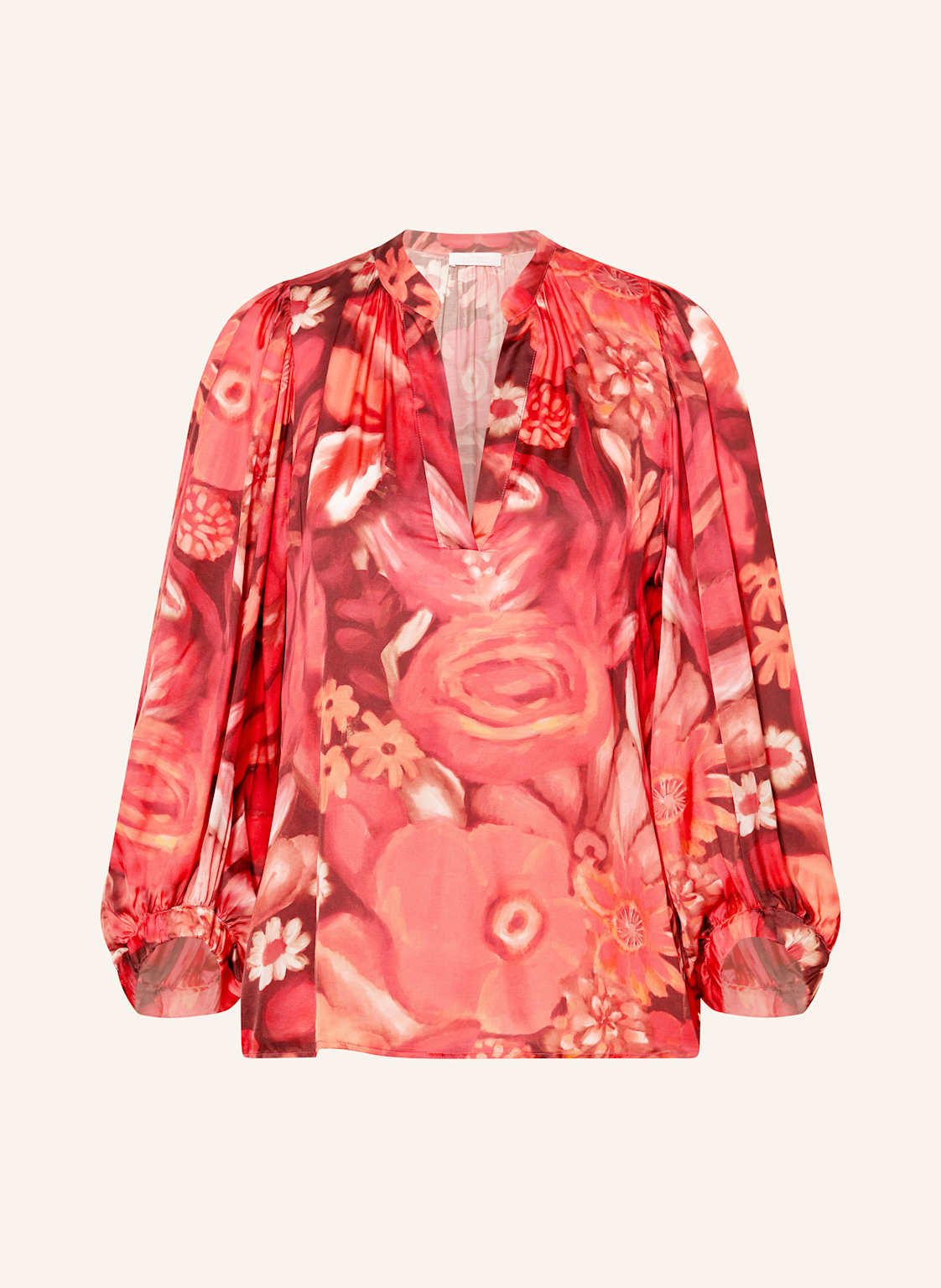 Rich & Royal Satinbluse Mit Rüschen rot von Rich & Royal