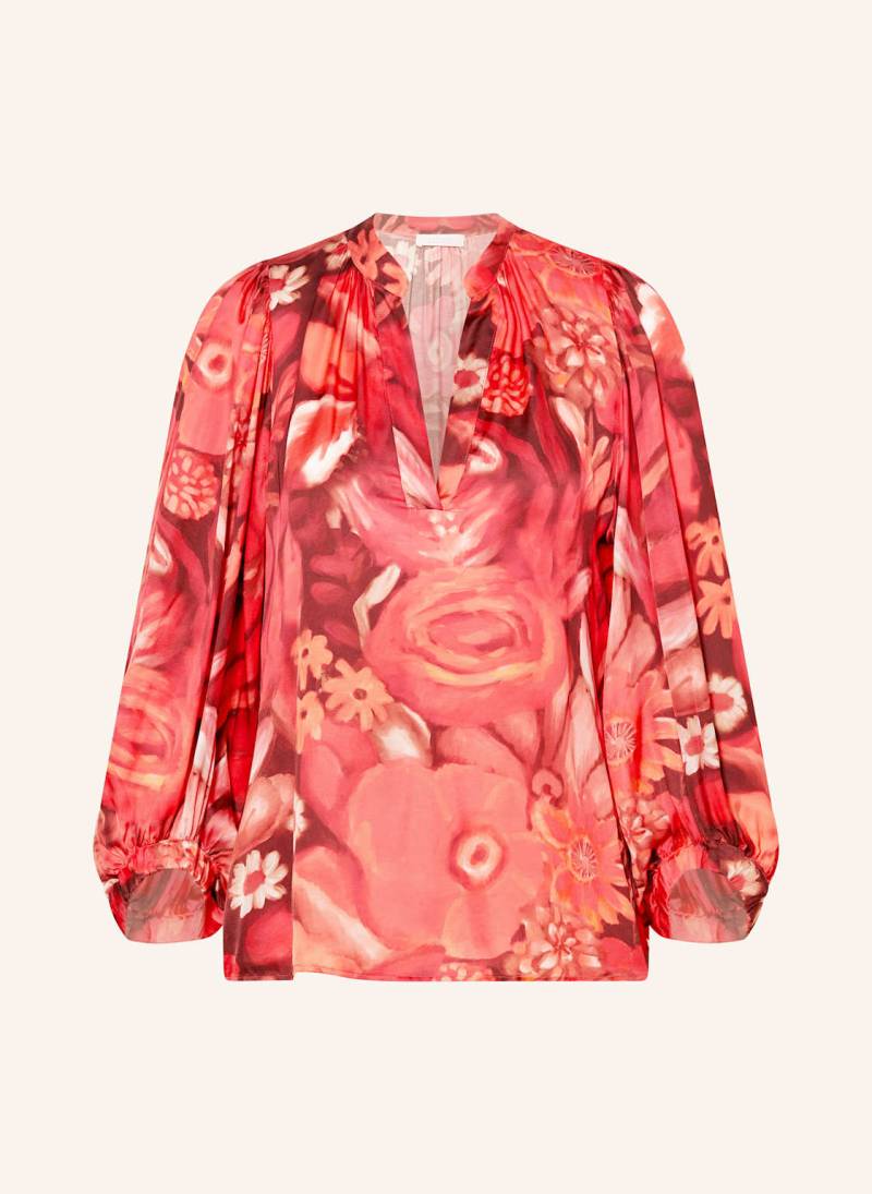 Rich & Royal Satinbluse Mit Rüschen rot von Rich & Royal