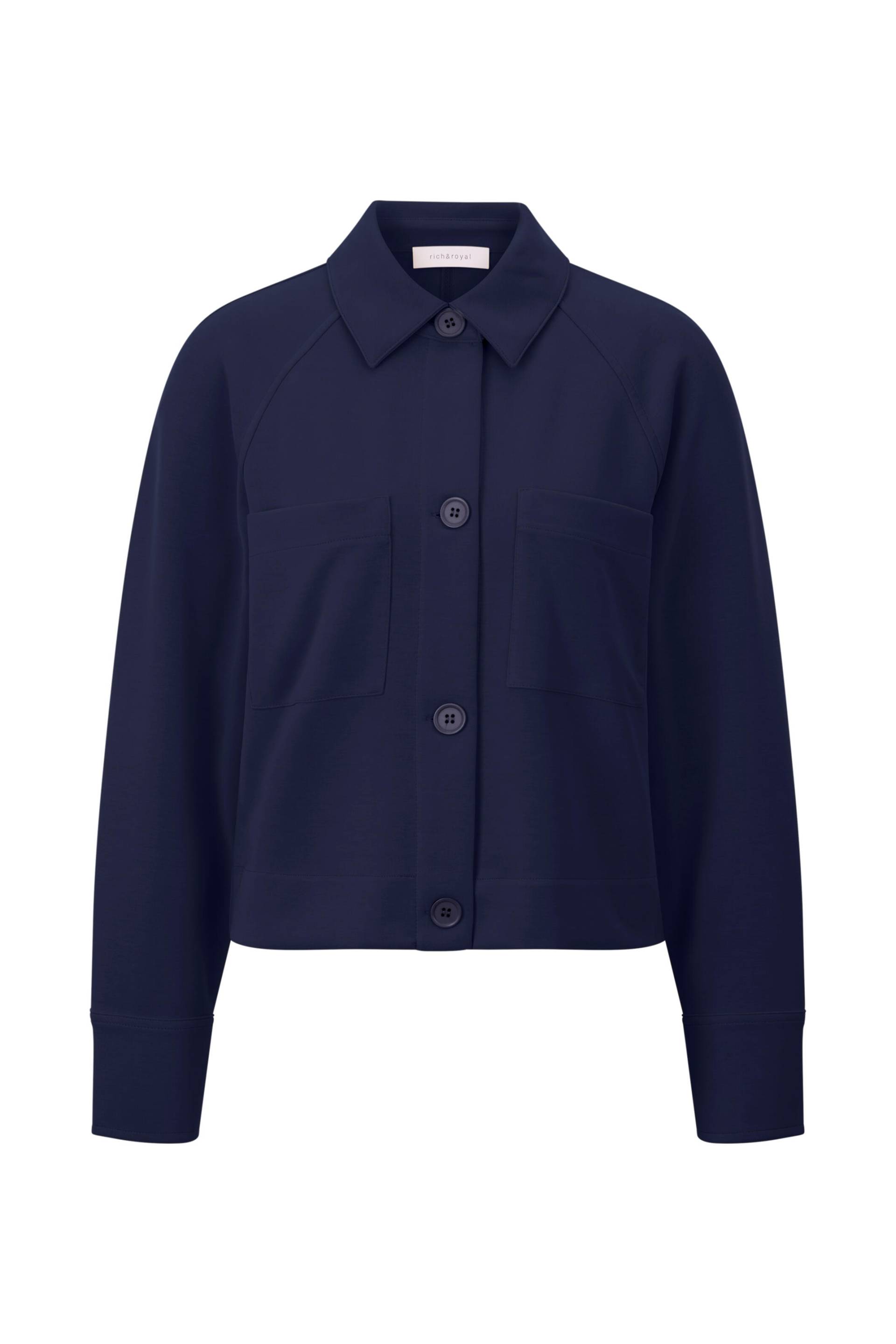 Rich & Royal - Scuba jacket denim look midnight blue - Gr. - M von Rich & Royal