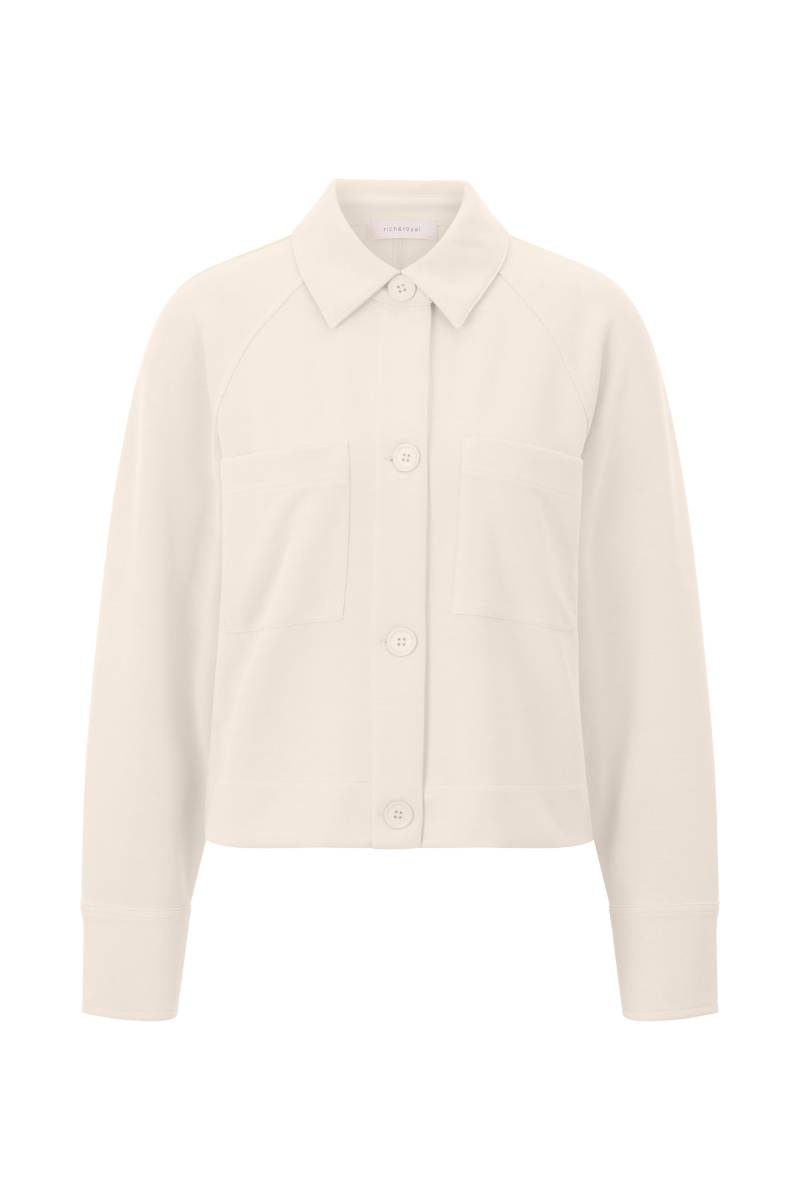 Rich & Royal - Scuba jacket denim look pearl white - Gr. - L von Rich & Royal