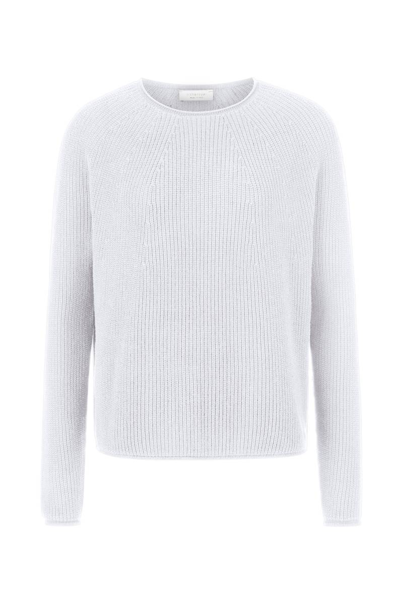 Rich & Royal - Seamless Crew-neck Half Cardigan pearl white - Gr. - M von Rich & Royal