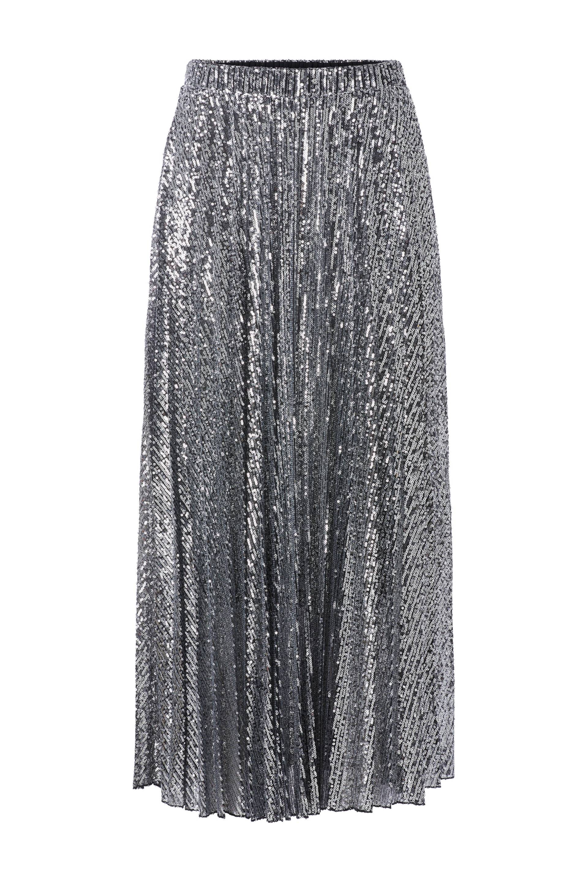 Rich & Royal - Sequin Skirt silver - Gr. - XS von Rich & Royal