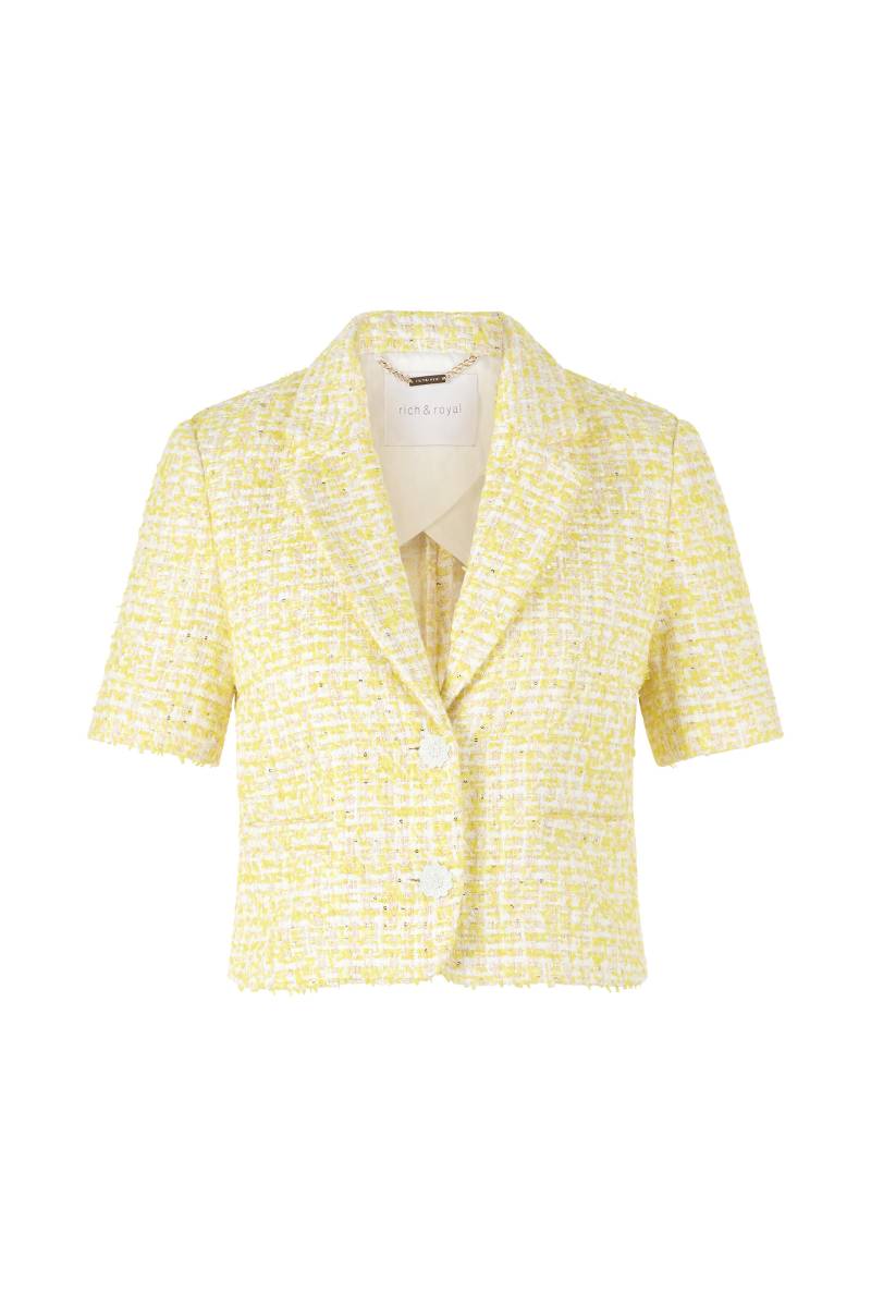Rich & Royal - Short leeved boucle blazer - Gr. - 40 von Rich & Royal