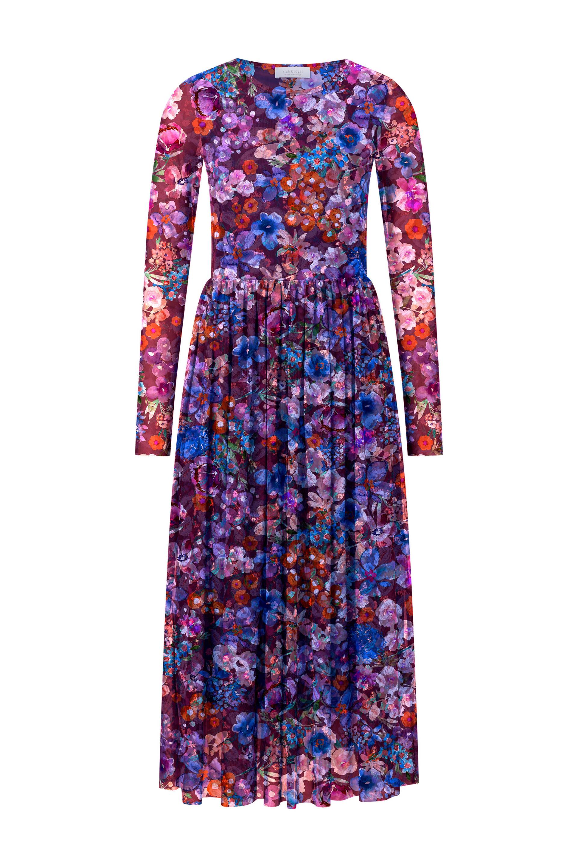 Rich & Royal - Smocked Mesh Dress ruby glow - Gr. - L von Rich & Royal