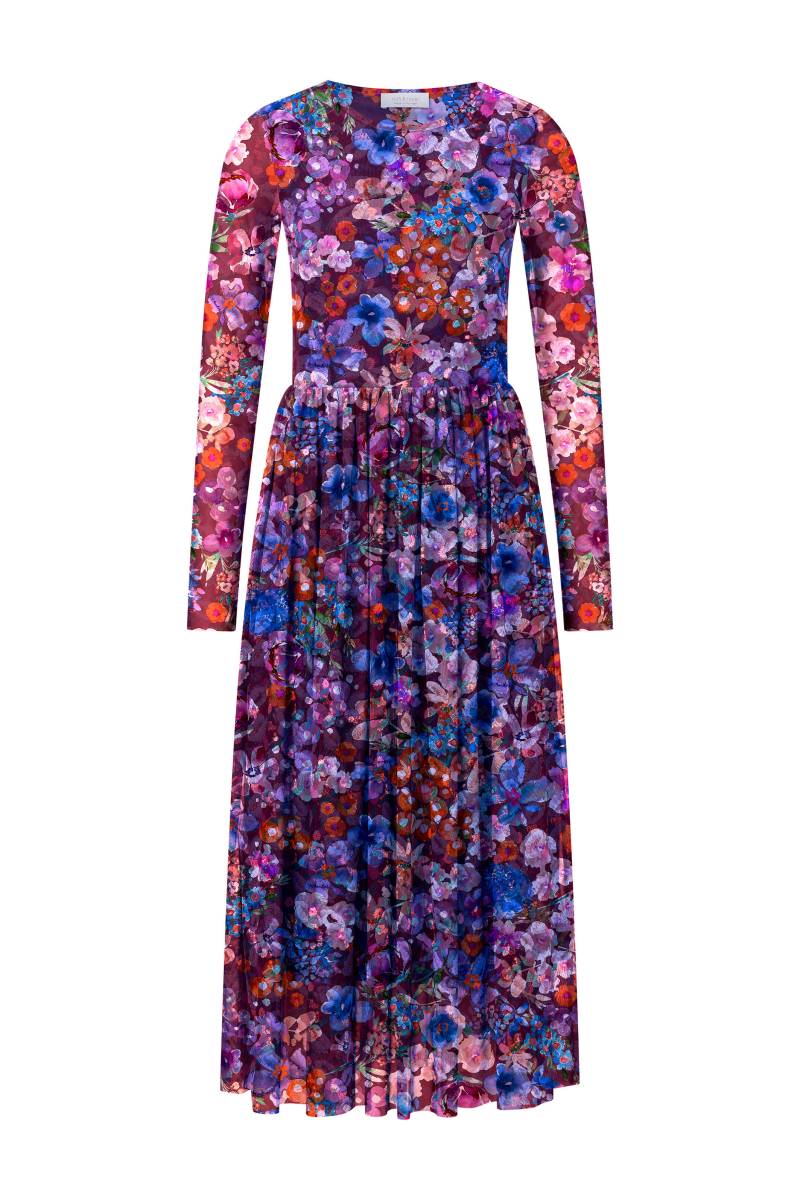 Rich & Royal - Smocked Mesh Dress ruby glow - Gr. - M von Rich & Royal