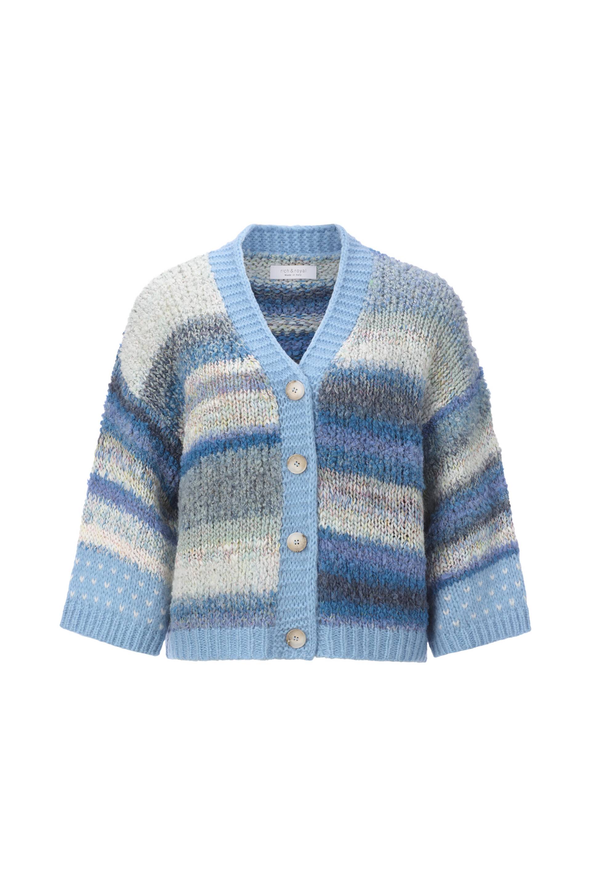 Rich & Royal - Space Dye Cardigan bluebelle - Gr. - XS von Rich & Royal