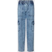 Rich & Royal Straight Leg Jeans mit Cargotaschen in Hellblau, Größe 38 von Rich & Royal
