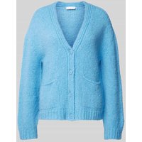 Rich & Royal Strickcardigan mit Eingrifftaschen in Hellblau, Größe L Rich & Royal Strickcardigan mit Eingrifftaschen in Hellblau, Größe L von Rich & Royal