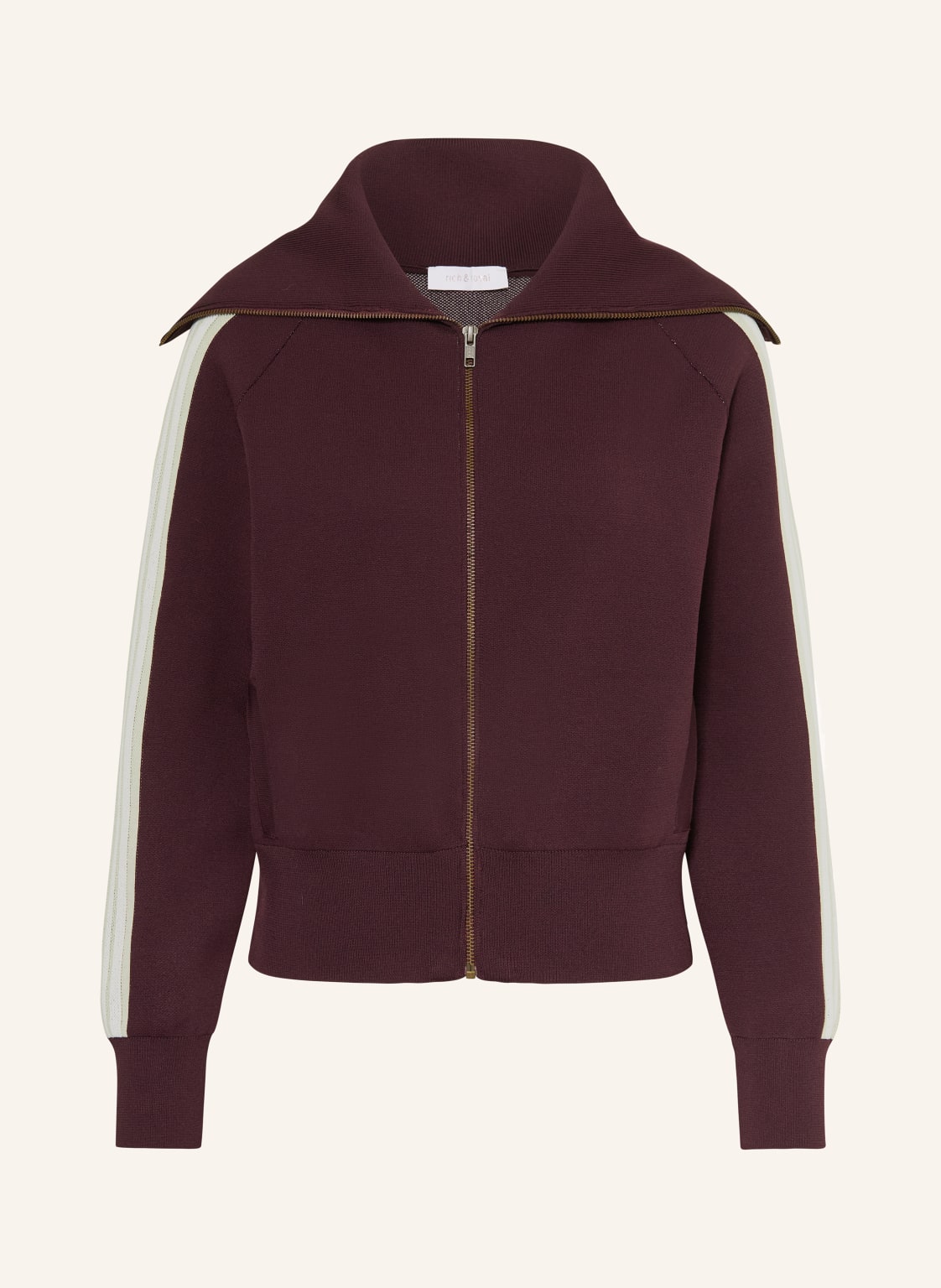 Rich & Royal Strickjacke Mit Galonstreifen rot von Rich & Royal