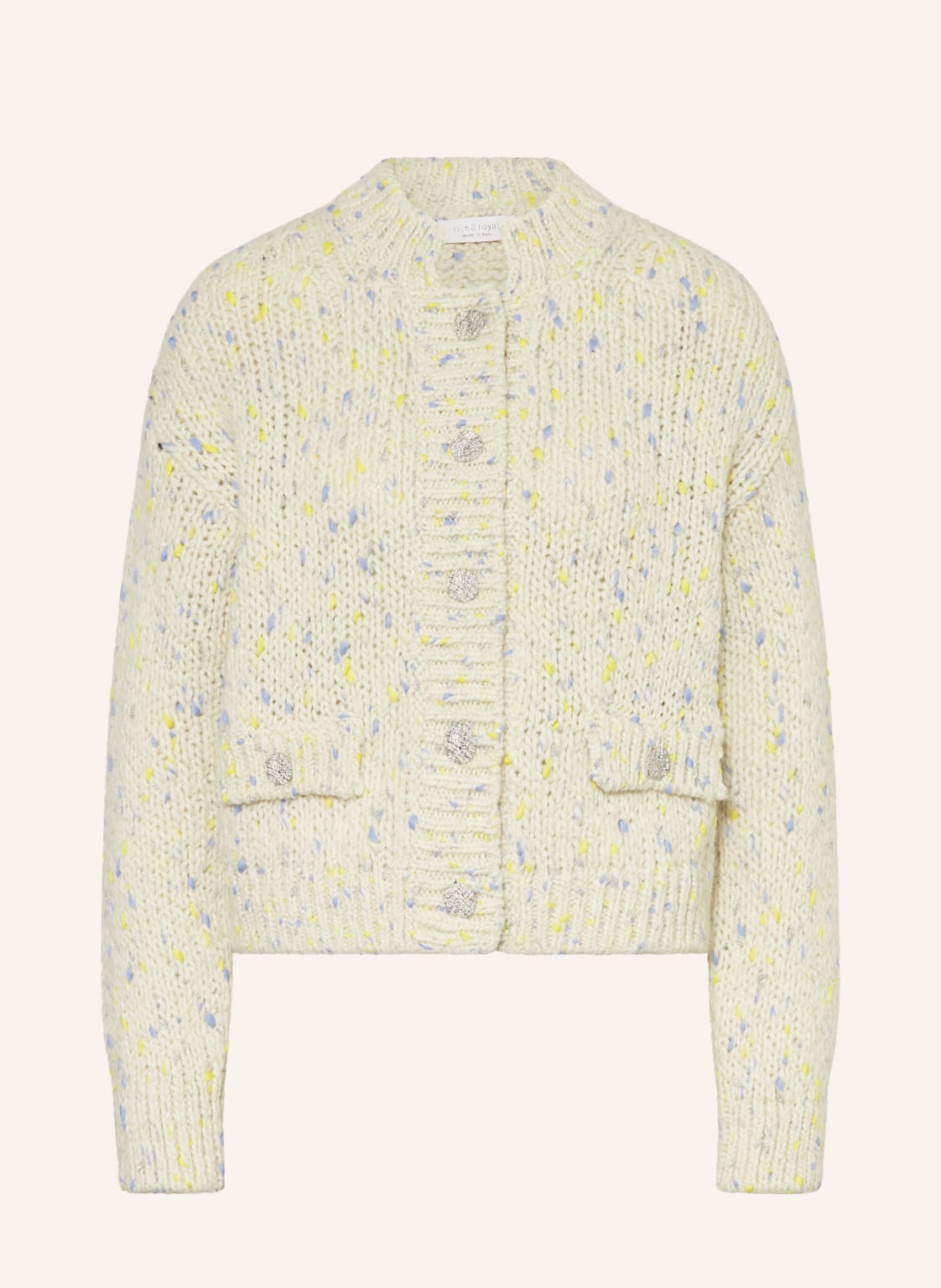 Rich & Royal Strickjacke Mit Glitzergarn gelb von Rich & Royal