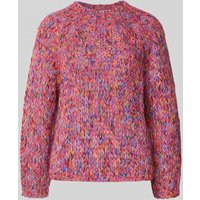Rich & Royal Strickpullover mit gerippten Abschlüssen in Pink, Größe L von Rich & Royal
