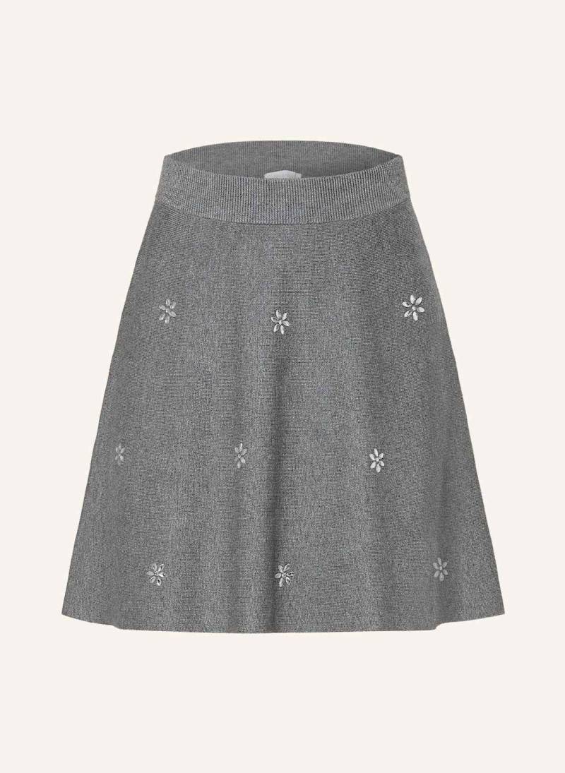 Rich & Royal Strickrock Mit Schmucksteinen grau von Rich & Royal