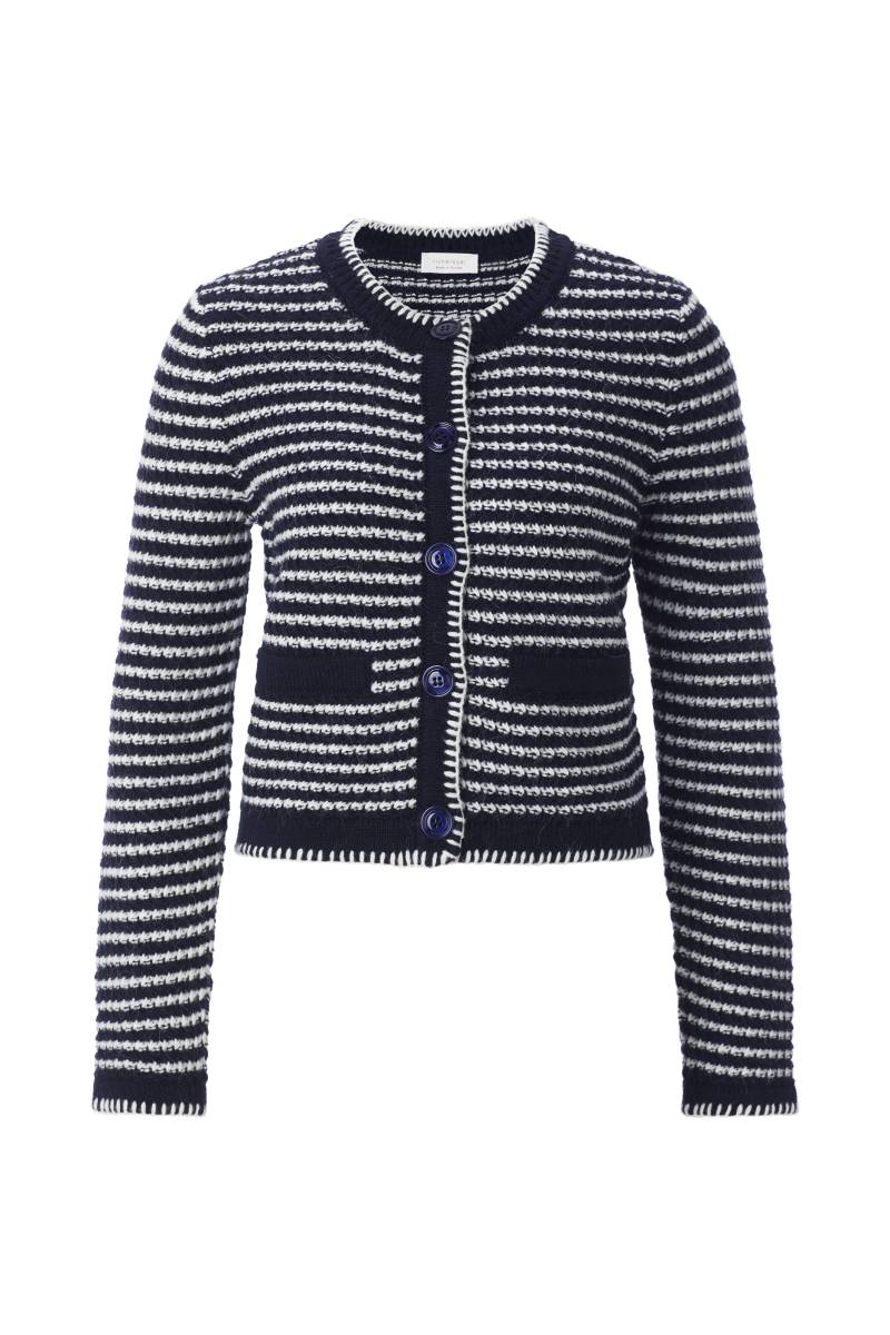 Rich & Royal - Striped Cardigan midnight blue - Gr. - L von Rich & Royal