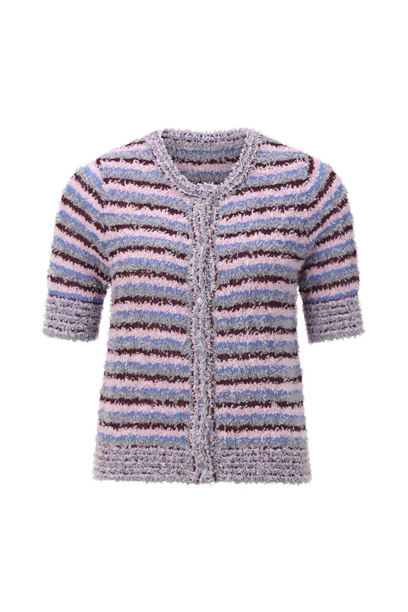 Rich & Royal - Striped Effect Yarn Cardigan rosewater - Gr. - L von Rich & Royal