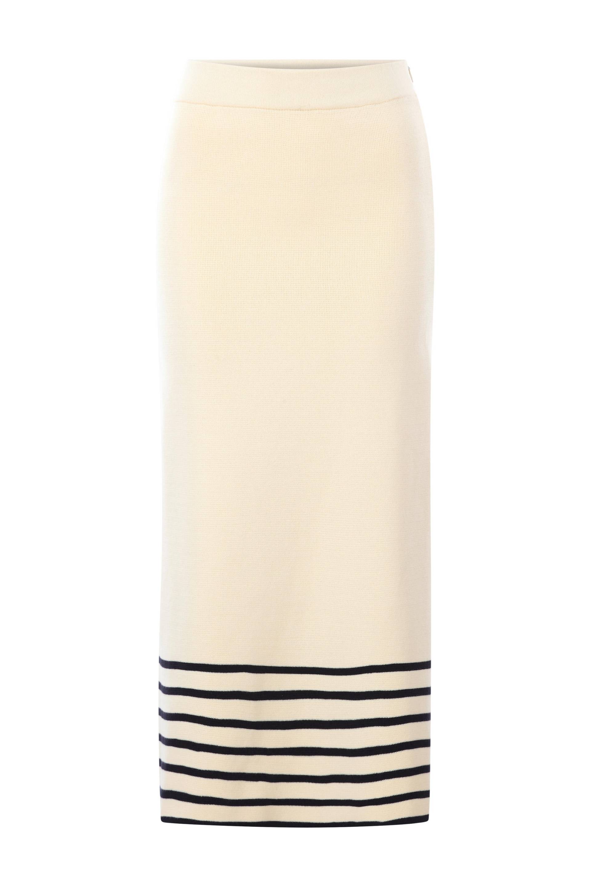 Rich & Royal - Striped Knit Skirt pearl white - Gr. - S von Rich & Royal