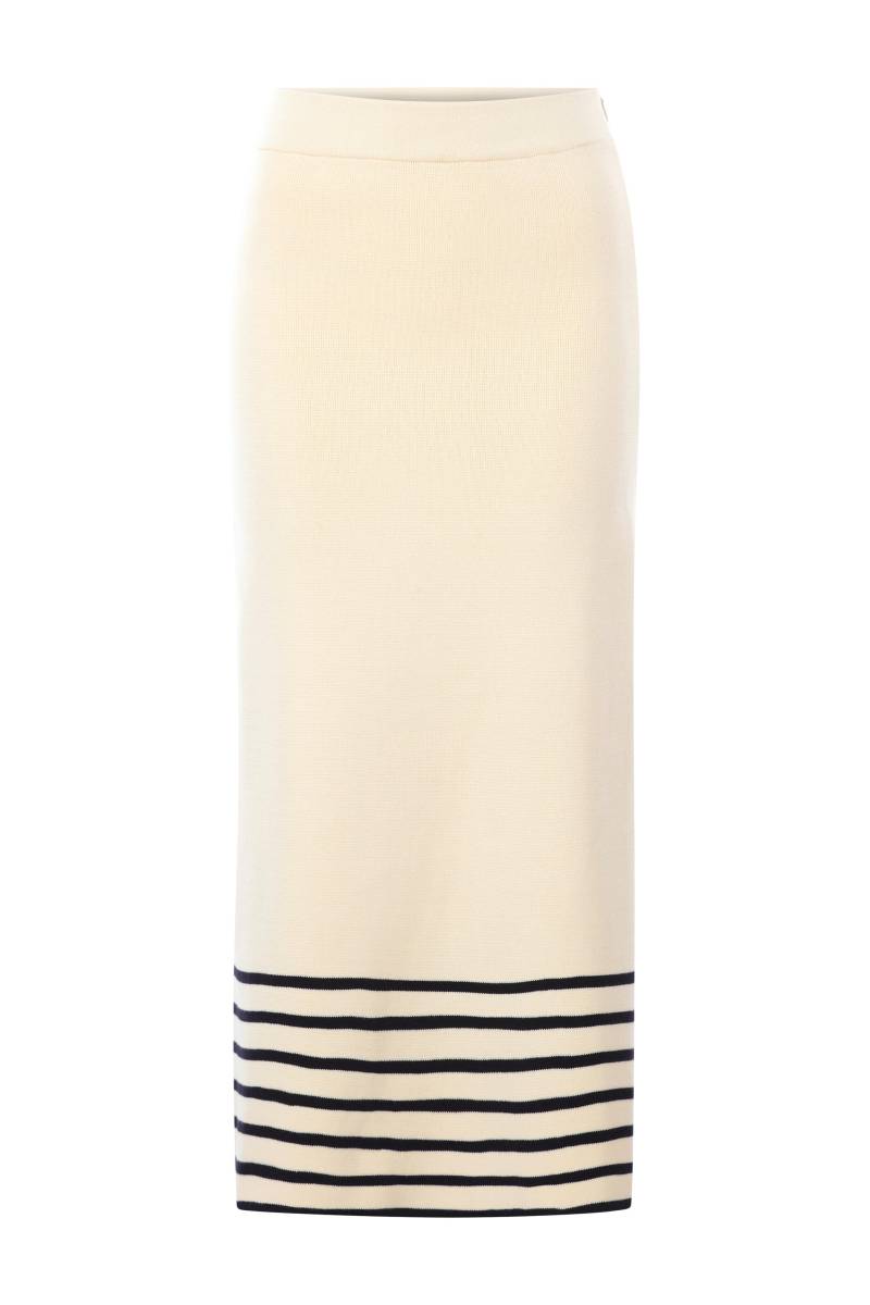 Rich & Royal - Striped Knit Skirt pearl white - Gr. - XS von Rich & Royal
