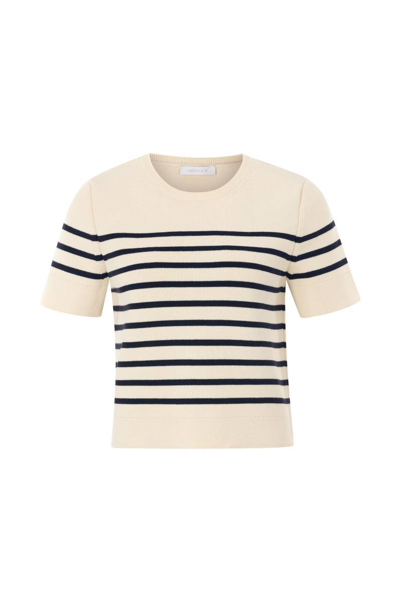 Rich & Royal - Striped Knit T-Shirt pearl white - Gr. - M von Rich & Royal