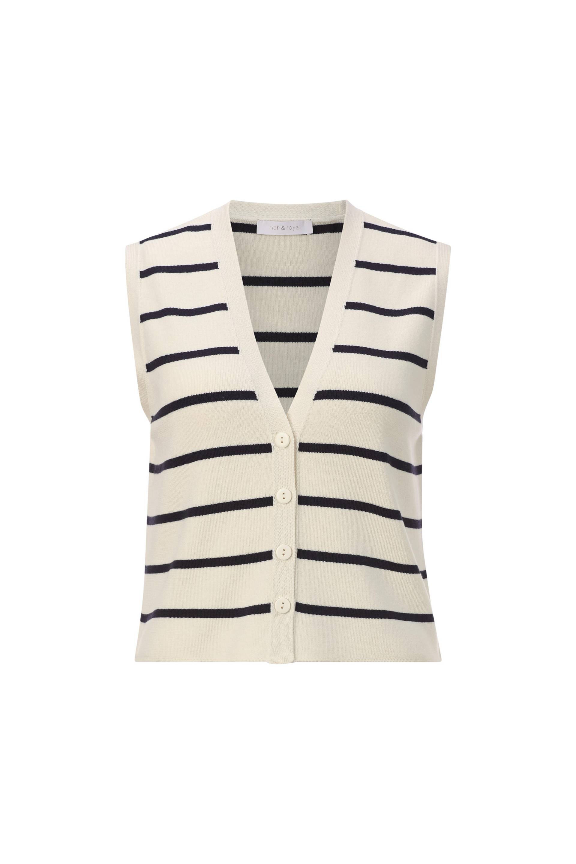 Rich & Royal - Striped Knit Vest pearl white - Gr. - M von Rich & Royal