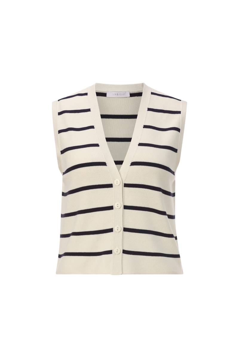 Rich & Royal - Striped Knit Vest pearl white - Gr. - S von Rich & Royal