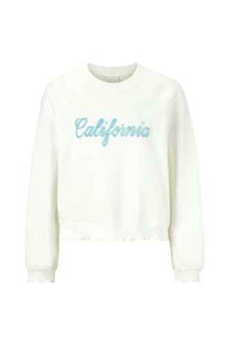 Rich & Royal Sweatshirt mit Schriftzug California in Weiß, Größe S von Rich & Royal