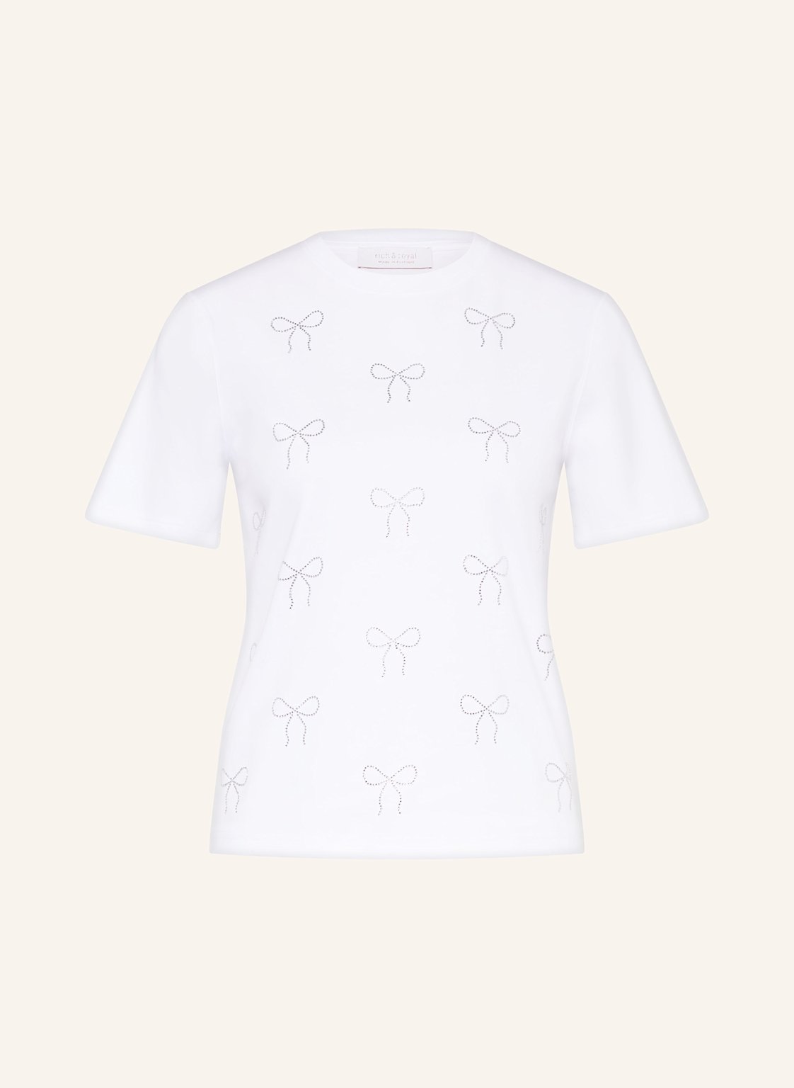 Rich & Royal T-Shirt Mit Schmucksteinen weiss von Rich & Royal
