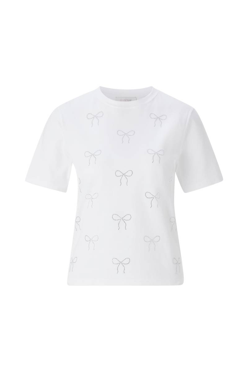 Rich & Royal - T-Shirt with Bow Application white - Gr. - XL von Rich & Royal