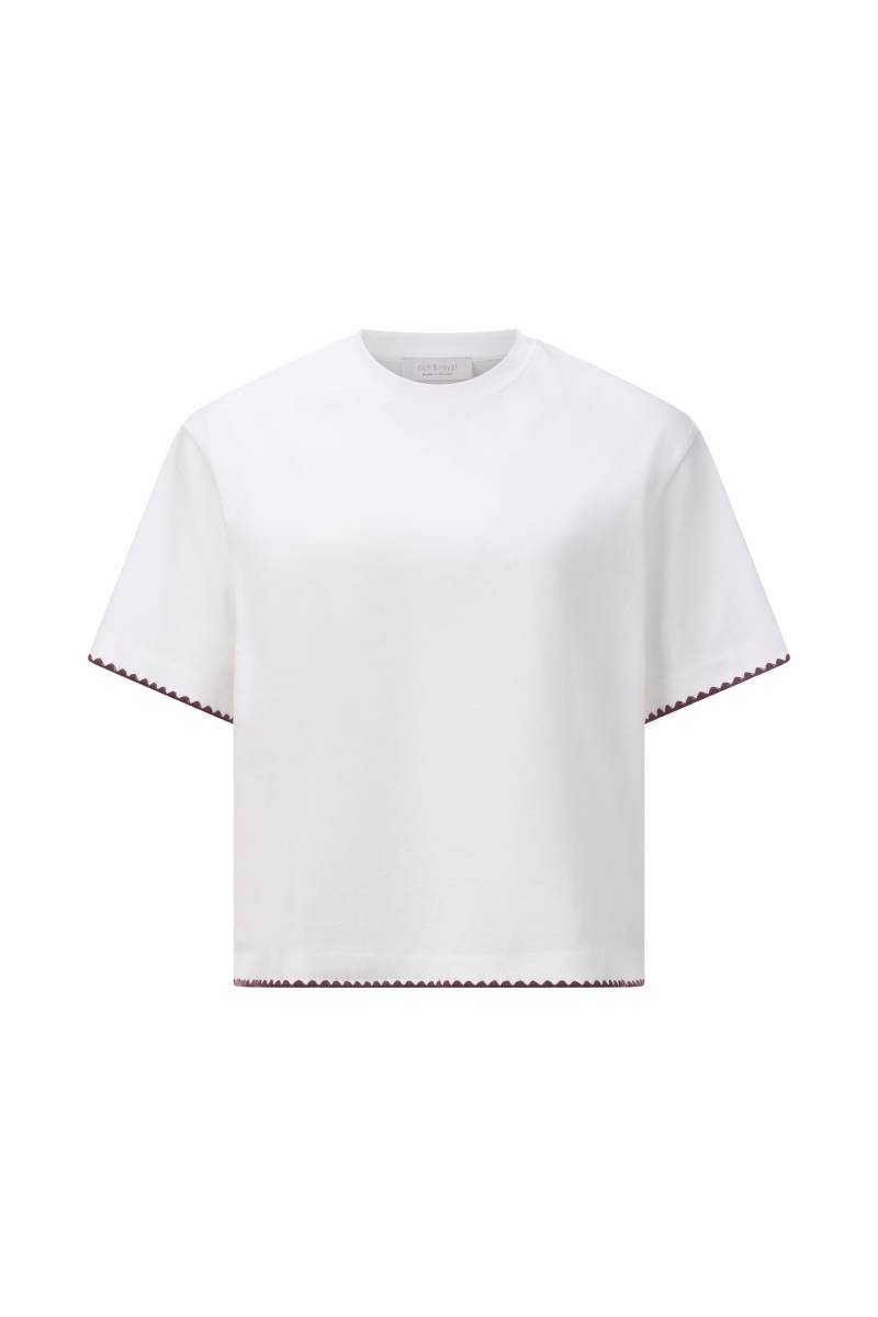 Rich & Royal - T-Shirt with Stitching Details white - Gr. - M von Rich & Royal